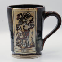 IMG_4147 The Death Mug, handmade ceramic tarot mug in dark glaze